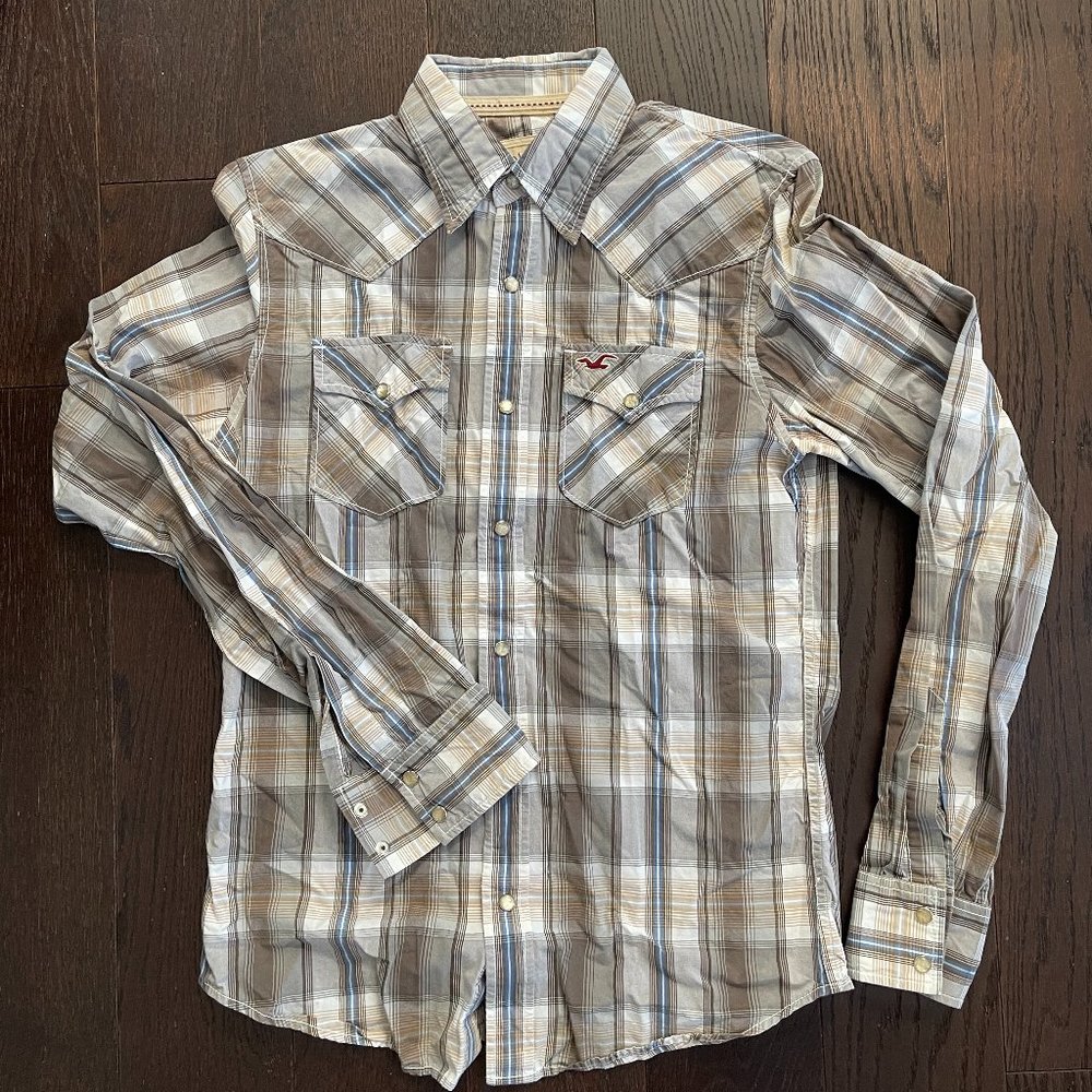 Hollister Men's: Plaid Button Down Small